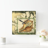 シルエットコンチシェル スクエア壁時計 (ホーム)