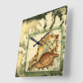 シルエットコンチシェル スクエア壁時計 (傾斜)