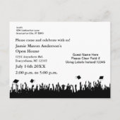 シルエットシニア卒業招待状 インビテーションポストカード (裏面)