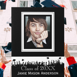 シルエットシニア卒業招待状 インビテーションポストカード