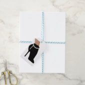 シルエットスタイリッシュの美しい女性シューズ ギフトタグ (より糸付き)