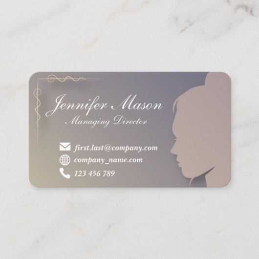 シルエットスタイルの名刺1 名刺 (正面)