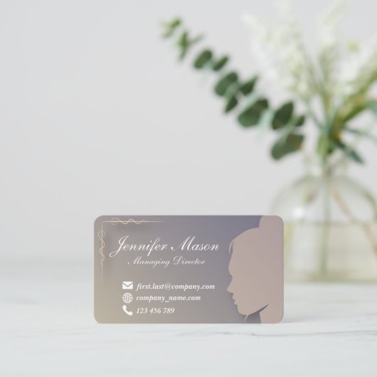 シルエットスタイルの名刺1 名刺 (スタンド正面)