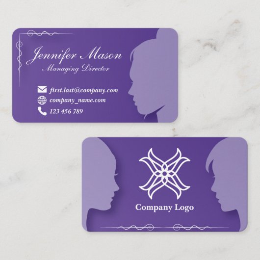 シルエットスタイルの名刺23 名刺 (正面/裏面)