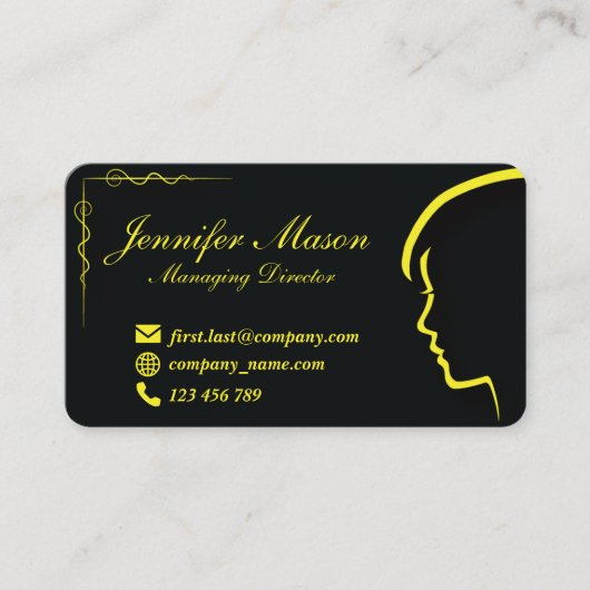 シルエットスタイルの名刺53 名刺 (正面)