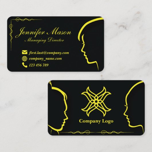 シルエットスタイルの名刺53 名刺 (正面/裏面)