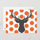 シルエットスタグヘッド ポストカード (正面/裏面)