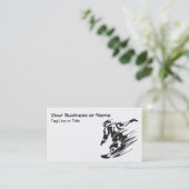 シルエットスノーボーディングマウンテンビジネスカード 名刺 (スタンド正面)