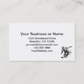 シルエットスノーボーディングマウンテンビジネスカード 名刺 (裏面)