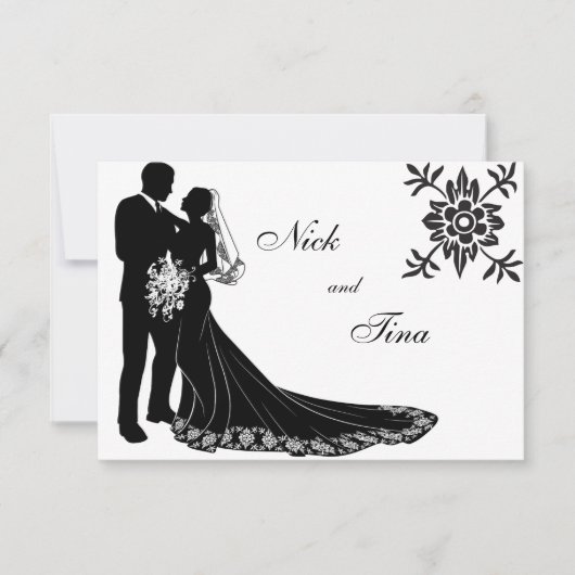 シルエットセット#3 招待状 (正面)