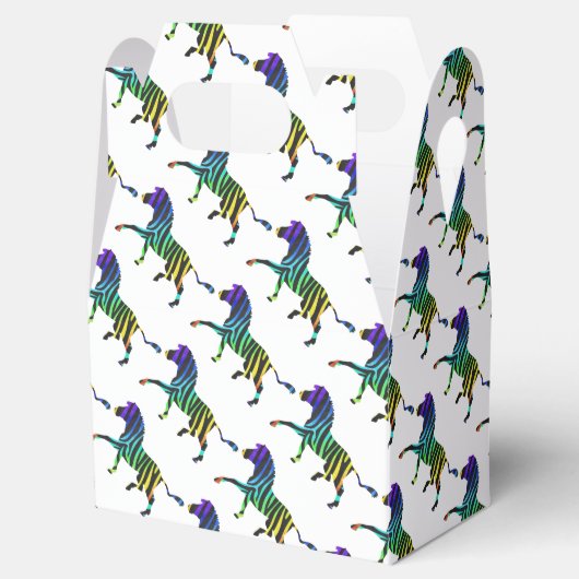 シルエットゼブラブラックとレインボー フェイバーボックス (オープン)