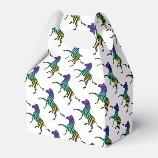 シルエットゼブラブラックとレインボー フェイバーボックス (正面サイド)