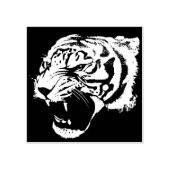 シルエットタイガーアートスタンプ ラバースタンプ (インプリント)