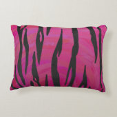 シルエットタイガーピンクとブラック アクセントクッション (裏面)