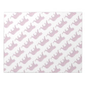 シルエットタイガーピンクとブラック ノートパッド (正面)