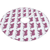 シルエットタイガーピンクとブラック ブラッシュドポリエステルツリースカート (アングル)