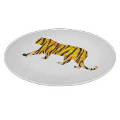 シルエットタイガーブラックとオレンジ カッティングボード (角)