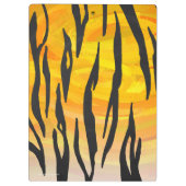 シルエットタイガーブラックとオレンジ クリップボード (裏面)