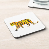 シルエットタイガーブラックとオレンジ コースター (左側)