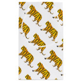 シルエットタイガーブラックとオレンジ スモールペーパーバッグ (裏面)