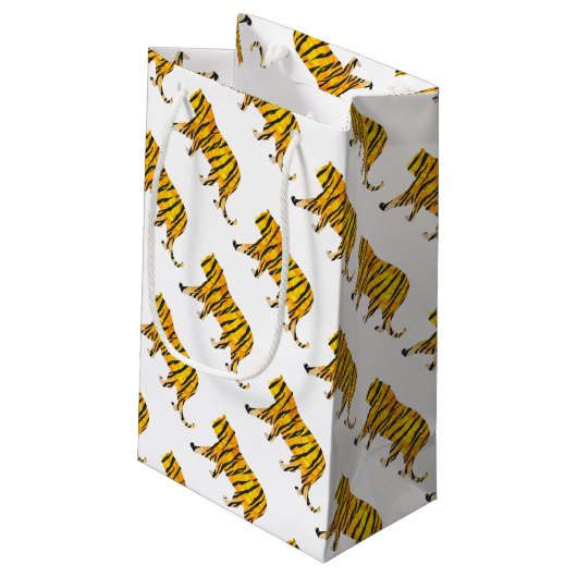 シルエットタイガーブラックとオレンジ スモールペーパーバッグ (裏面アングル)