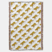 シルエットタイガーブラックとオレンジ スローブランケット (正面縦)