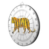 シルエットタイガーブラックとオレンジ ダーツボード (正面右)