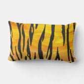 シルエットタイガーブラックとオレンジ ランバークッション (裏面)