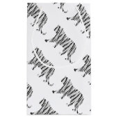 シルエットタイガーブラックとホワイト スモールペーパーバッグ (裏面)