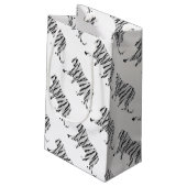 シルエットタイガーブラックとホワイト スモールペーパーバッグ (裏面アングル)