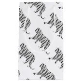 シルエットタイガーブラックとホワイト スモールペーパーバッグ (正面)