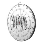 シルエットタイガーブラックとホワイト ダーツボード (正面右)