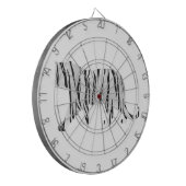 シルエットタイガーブラックとホワイト ダーツボード (正面左)