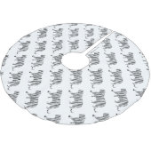 シルエットタイガーブラックとホワイト ブラッシュドポリエステルツリースカート (アングル)