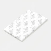 シルエットタイガーブラックとホワイト ポストイット (アングル)