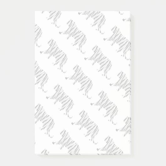 シルエットタイガーブラックとホワイト ポストイット (正面)