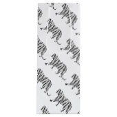 シルエットタイガーブラックとホワイト ワインギフトバッグ (正面)