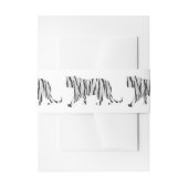 シルエットタイガーブラックとホワイト 招待状ベリーバンド (正面例)