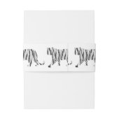 シルエットタイガーブラックとホワイト 招待状ベリーバンド (裏面例)