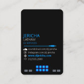 シルエットターンテーブルディスクジョッキー名刺 名刺 (裏面)