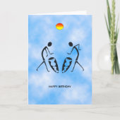 シルエットダンサーお祝い誕生日 カード (正面)