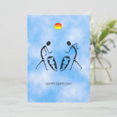 シルエットダンサーお祝い誕生日 カード (スタンド正面)