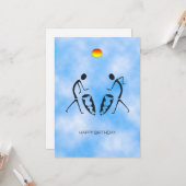 シルエットダンサーお祝い誕生日 カード (正面/裏面インサイチュ)