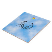 シルエットダンサーお祝い タイル (側面)