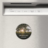 シルエットツリーとサンライトウェッパーソナライズされたディン マグネット (インサイチュ (食洗機))