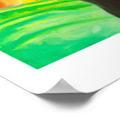 シルエットツリーの幻想的な空 ポスター (角)