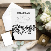 シルエットツリースペイン葬儀サンキューグラシアス サンキューカード