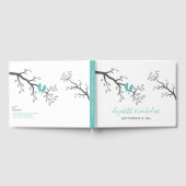 シルエットツリーブランチラブバード ゲストブック (全面)