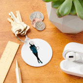 シルエットテニスプレーヤーキーチェーン キーホルダー