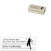 シルエットテニスプレーヤー差出人住所 ラバースタンプ (押印)